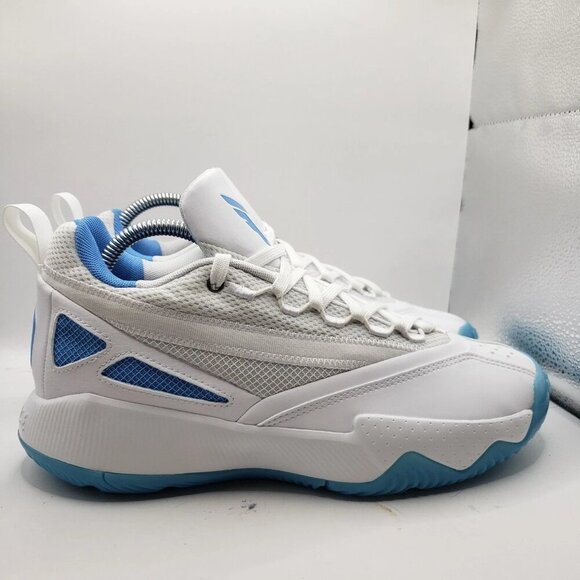 Adidas DAME CERTIFIED 2 LOW IE7794 White Blue Mens Basketball Shoes Size 7.5 - Picture 1 of 8